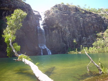 30 Meter hoch, die Gunlom Falls.